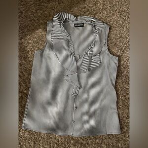 Karl Lagerfield Striped Sleeveless Blouse